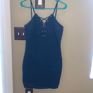Junior’s L denim spaghetti strapped dress.